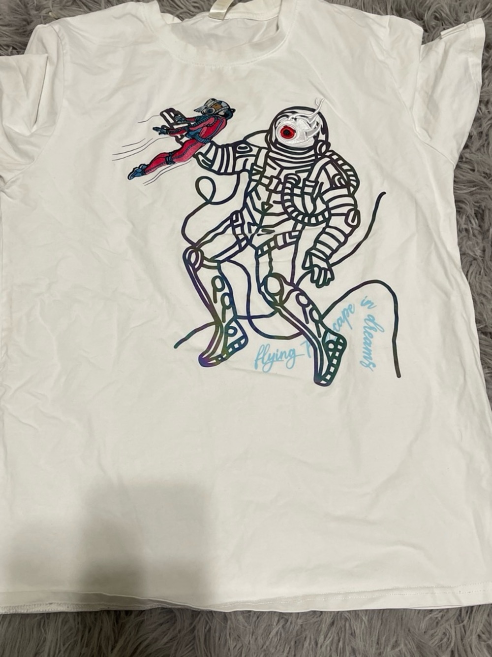 Billionaire Boys Club White Tee with Multicolor Tag Detail